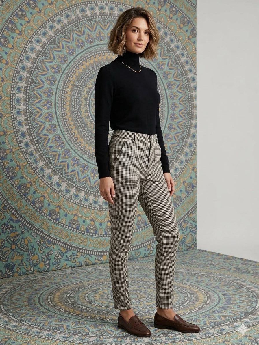 Oat New York Black & White Skinny Pants